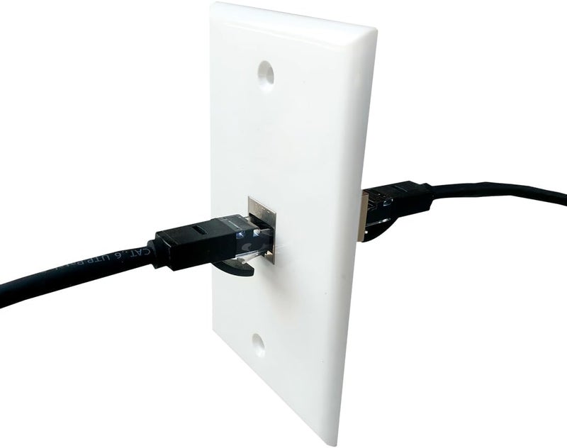 BUPLDET 1 Port Cat7 Ethernet Wall Plate Female to Female - Shielded Cat 7 Keystone Jack Outlet Cover Plate for CAT8/CAT7/CAT6e Network Cable - Image 2